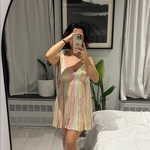Striped Multicolor Mini Dress saint barth